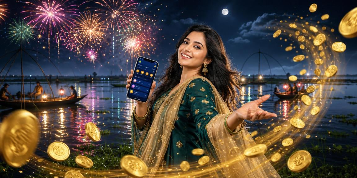 বাংলাদেশি তরুণী অনলাইন রামি খেলছেন